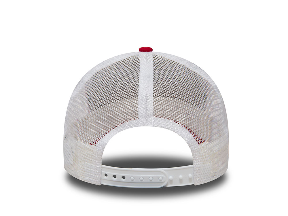 New Era New York Yankees Red and White A Frame Trucker Snapback Cap