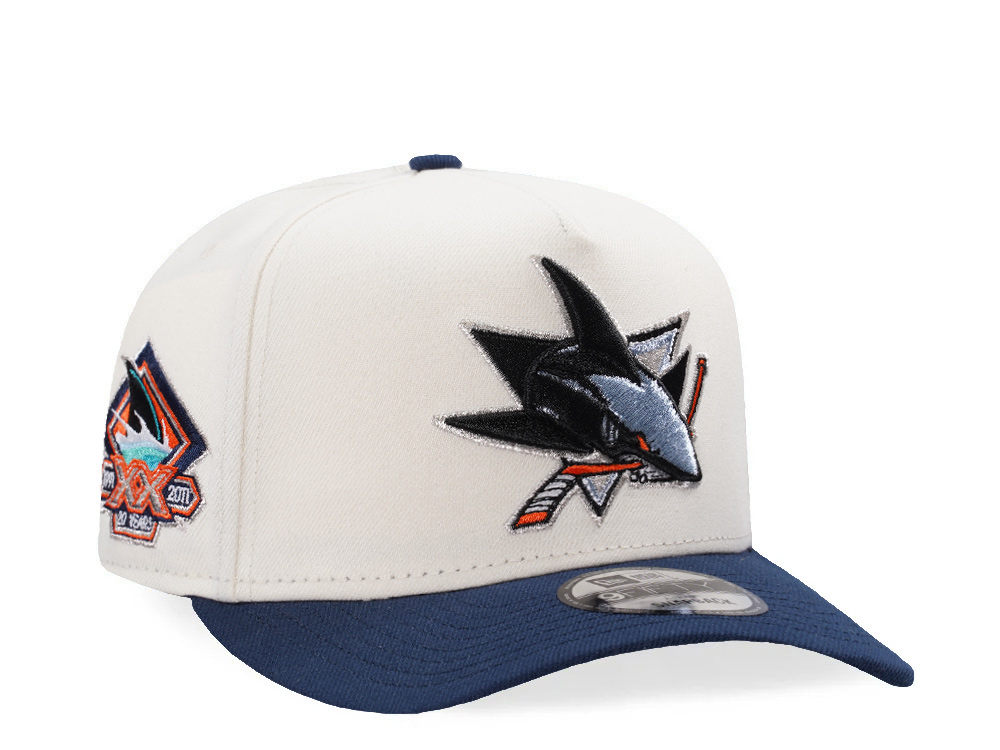 New Era San Jose Sharks 20th Anniversary Chrome Two Tone Edition 9Fifty A Frame Snapback Cap