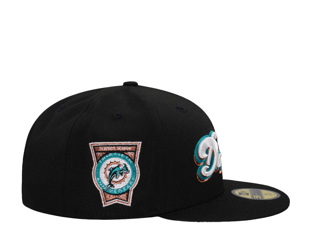 New Era Miami Dolphins Perfect Season Black Prime Edition 59Fifty Fitted Cap