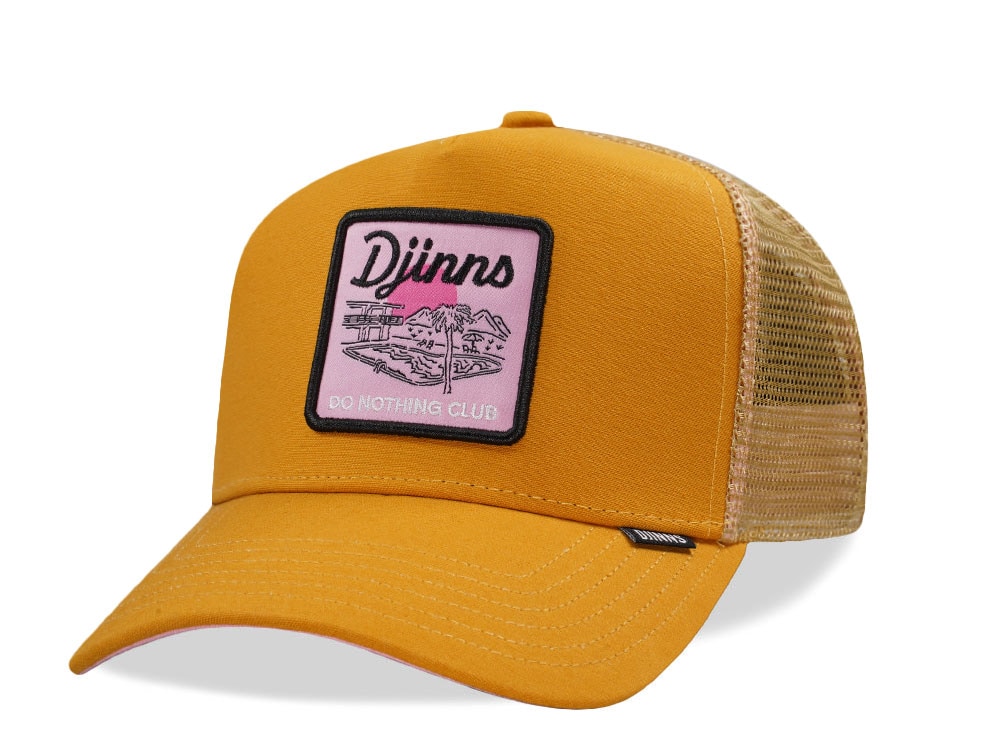 Djinns Do Nothing Club Pool Beige Trucker Snapback Cap