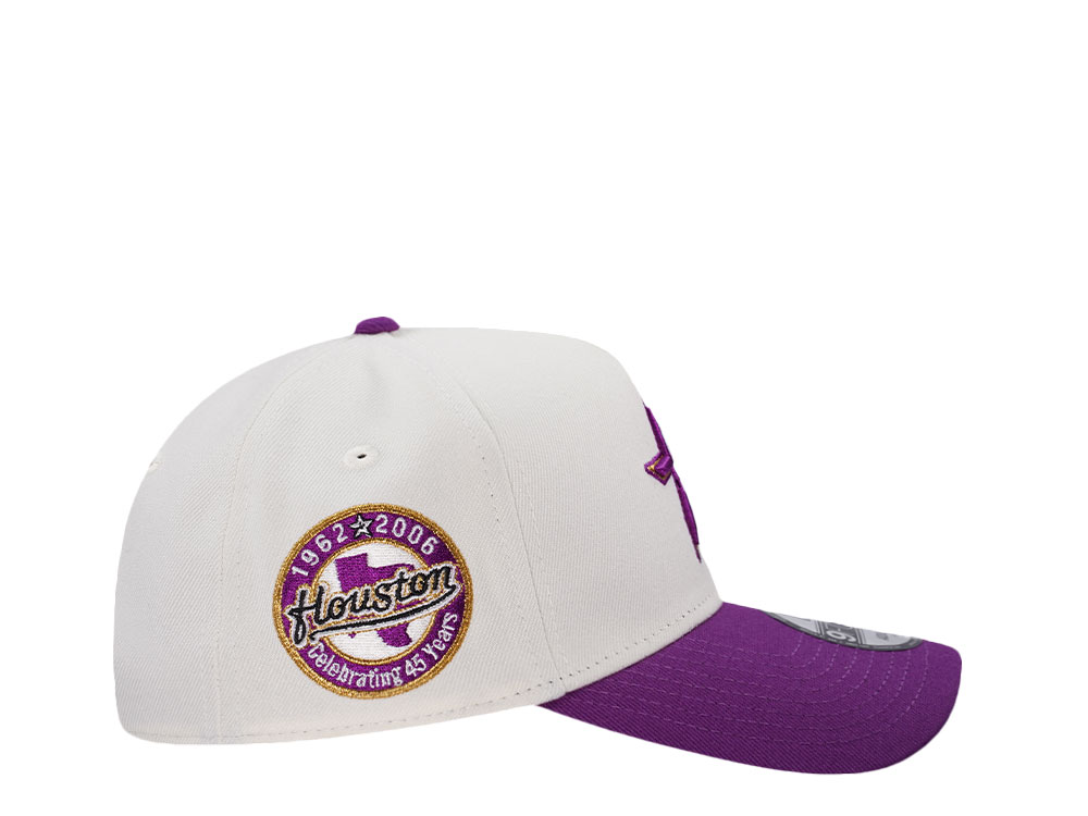 New Era Houston Astros 45 Years Chrome Two Tone Edition 9Forty A Frame Snapback Cap