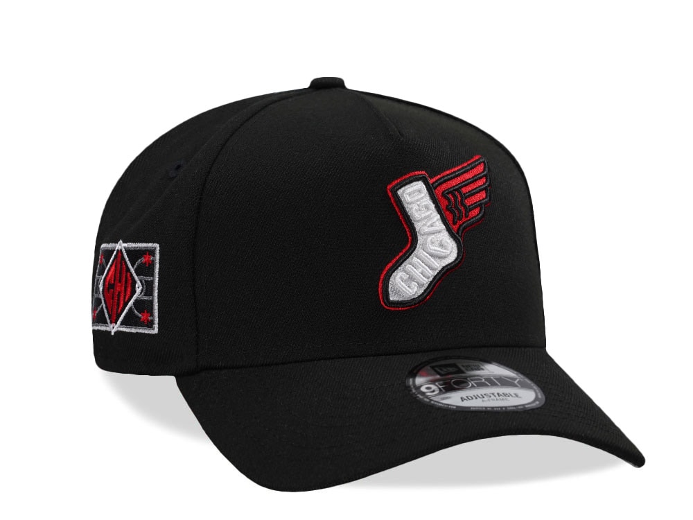 New Era Chicago White Sox Classic Black Prime Edition 9Forty A Frame Snapback Cap