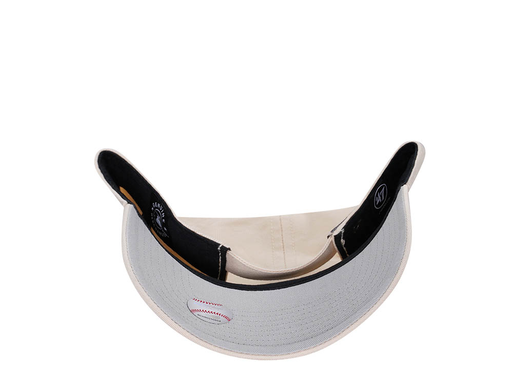 47Brand Los Angeles Dodgers Natural Base Runner Clean Up Strapback Cap