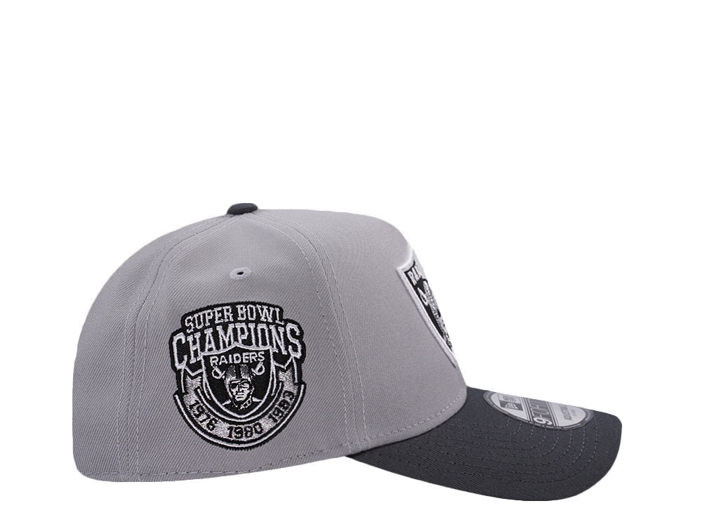 New Era Las Vegas Raiders Super Bowl Champions Gray Two Tone Edition 9Forty A Frame Snapback Cap