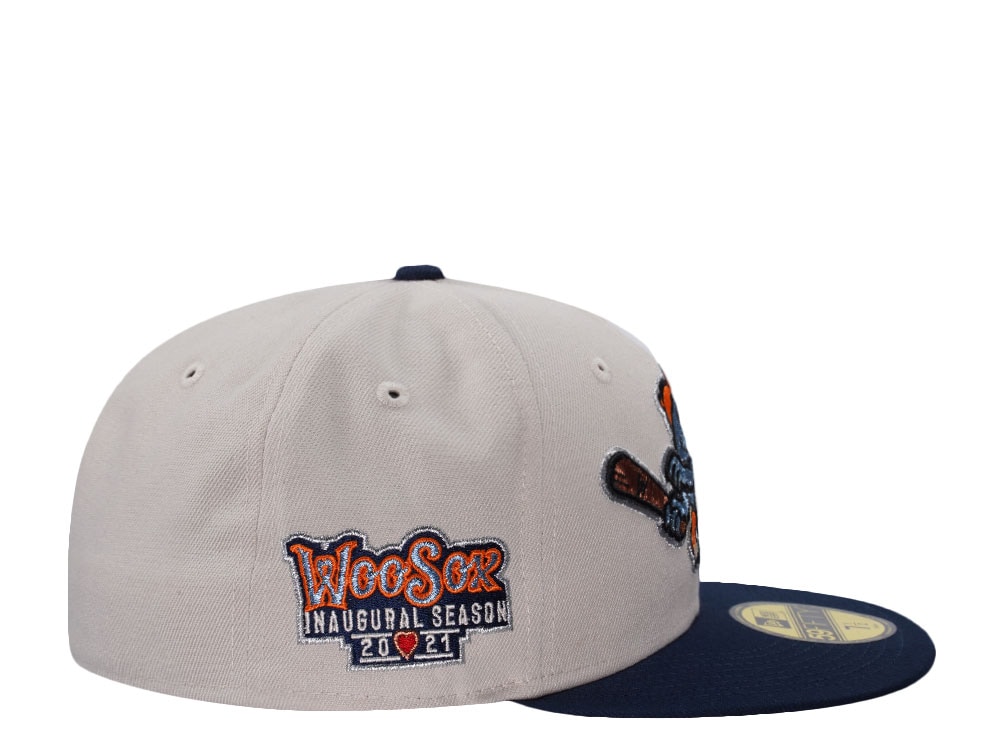 New Era Worcester Red Sox Inaugural Season Stone Two Tone Edition 59Fifty Fitted Cap