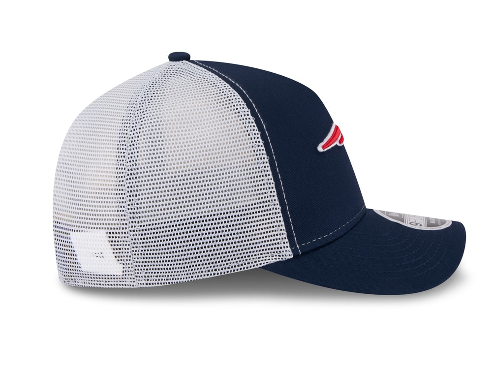 New Era New England Patriots Official Team Color Edition 9Forty M Crown A Frame Trucker Snapback Cap