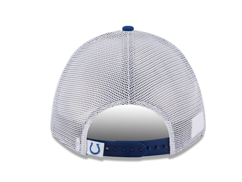 New Era Indianapolis Colts Official Team Color Edition 9Forty M Crown A Frame Trucker Snapback Cap