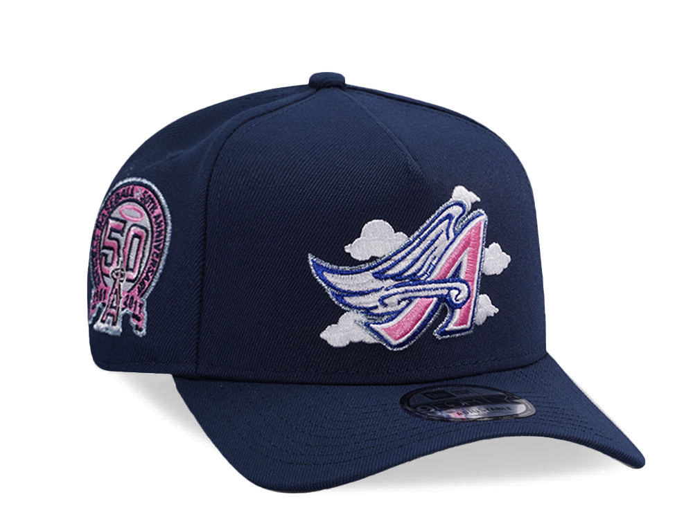 New Era Anaheim Angels 50th Anniversary Ocean Blue Prime Edition 9Forty A Frame Snapback Cap