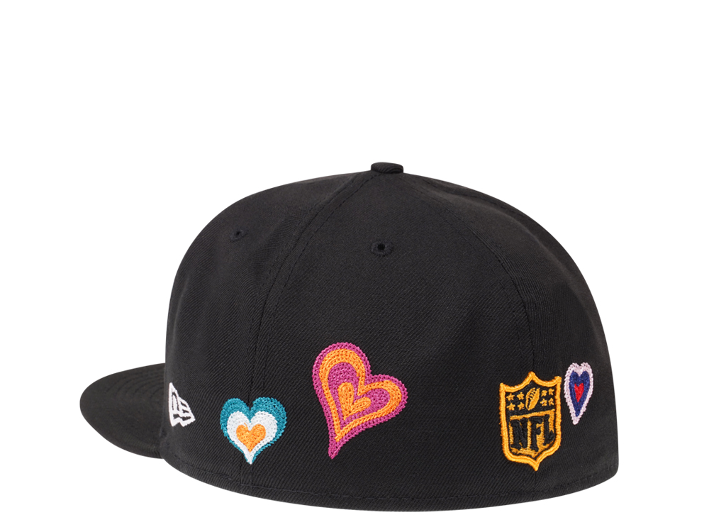 New Era Pittsburgh Steelers Black Chainstitchheart Edition 59Fifty Fitted Cap