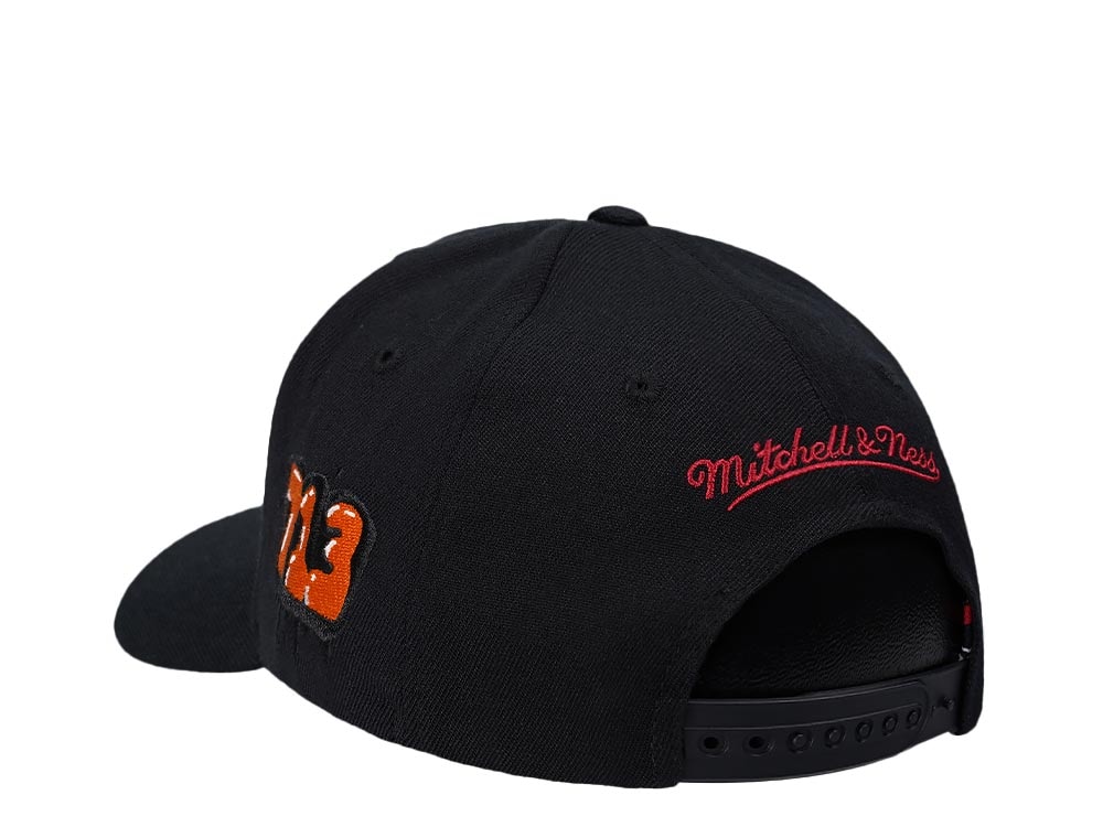 Mitchell & Ness Houston Rockets Hardwood Classic Slap Sticker Red Line Flex Snapback Cap