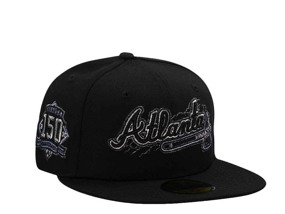 New Era Atlanta Braves 150th Anniversary Black Prime Edition 59Fifty Fitted Cap