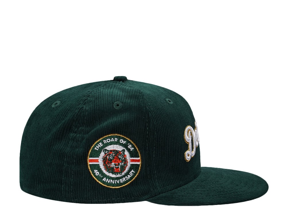 New Era Detroit Tigers 40th Anniversary Green Corduroy Prime Edition 59Fifty Fitted Cap