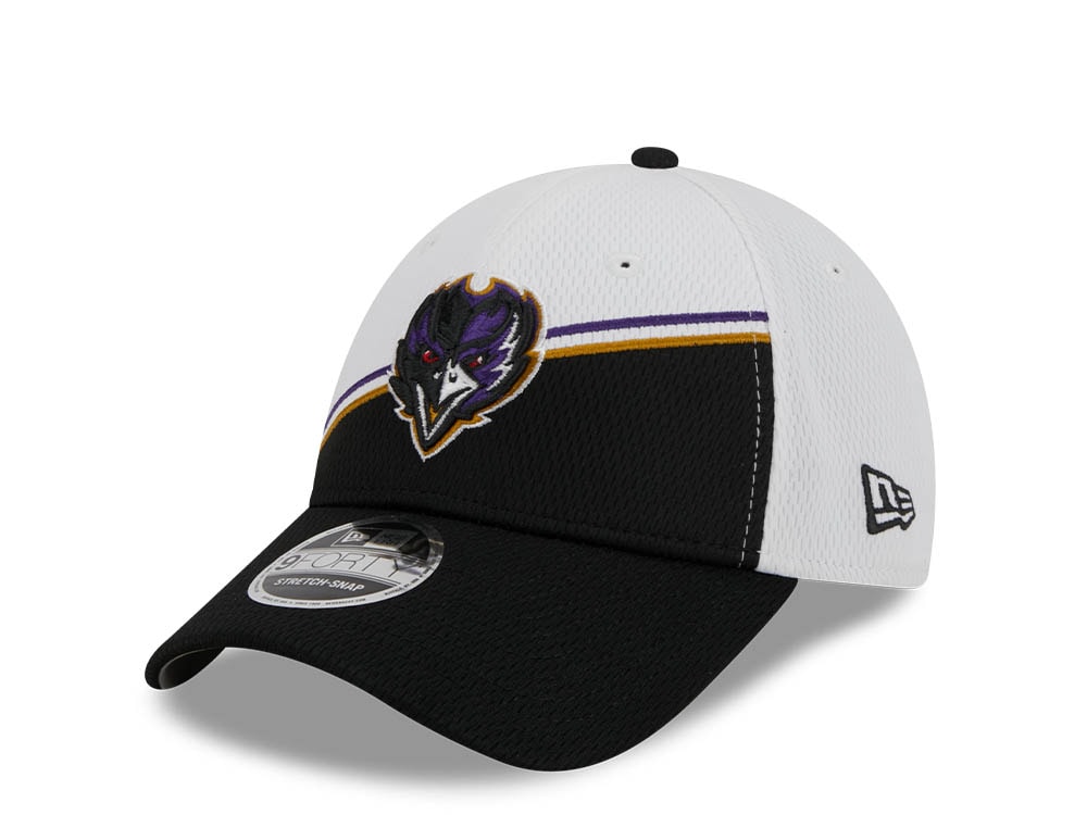 New Era Baltimore Ravens NFL Sideline 2023 Black White  9Forty Snapback Cap