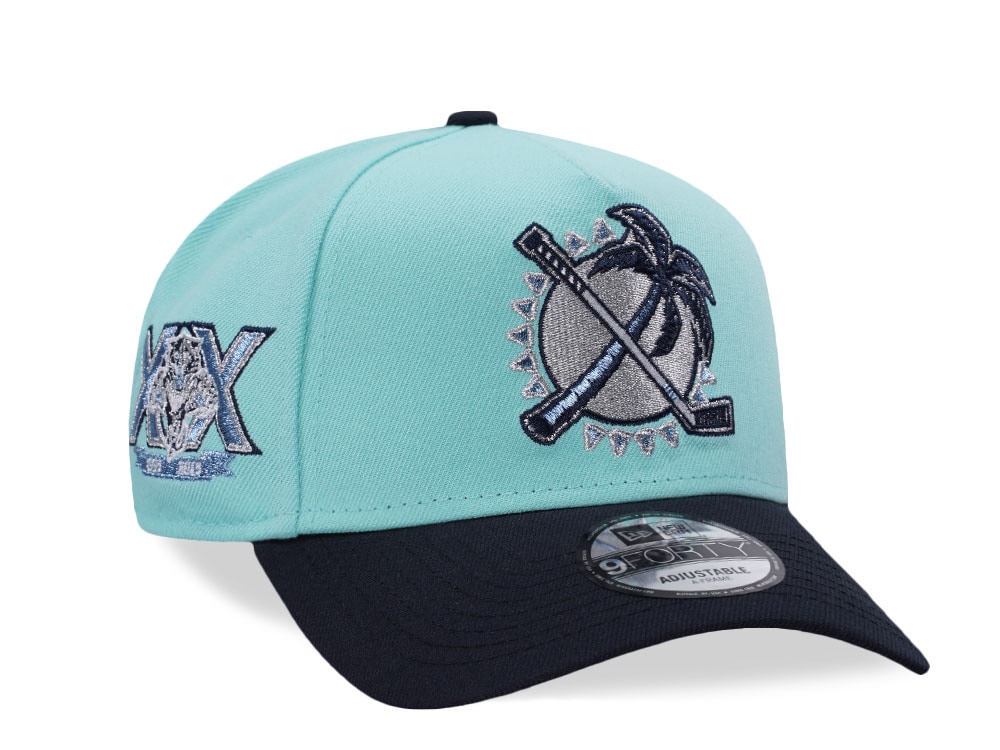 New Era Florida Panthers 20th Anniversary Tint Blue Two Tone Edition 9Forty A Frame Snapback Cap