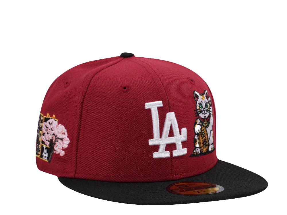 New Era Los Angeles Dodgers Tokyo Series 2025 Lucky Cat Brick Red Two Tone Edition 59Fifty Fitted Cap