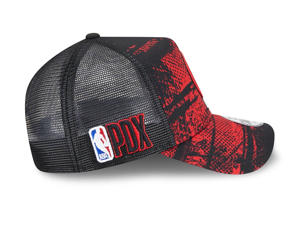 New Era Portland Trail Blazers NBA Tip Off 2024 Trucker 9Forty A Frame Snapback Cap