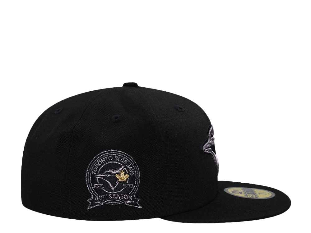 New Era Toronto Blue Jays 40th Anniversary Metallic Black Prime Edition 59Fifty Fitted Cap