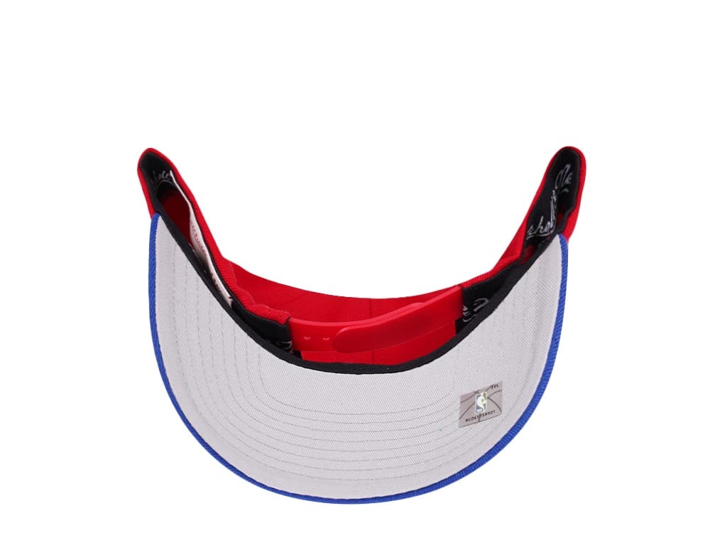 Mitchell & Ness Los Angeles Clippers Team Two Tone Red Line Solid Flex Snapback Cap