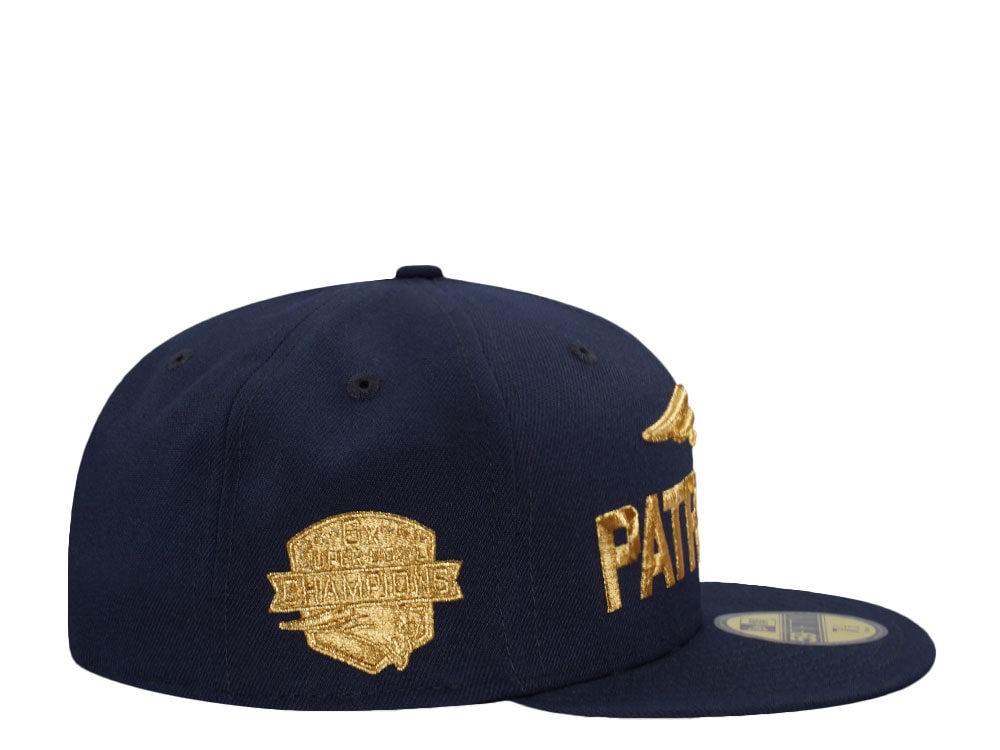 New Era New England Patriots 6x Super Bowl Champions 24k Edition 59Fifty Fitted Cap