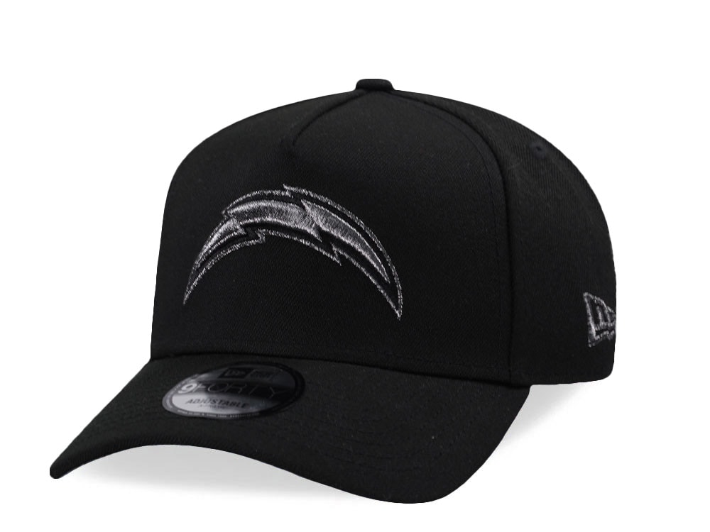 New Era Los Angeles Chargers Classic Black Prime Edition 9Forty A Frame Snapback Cap