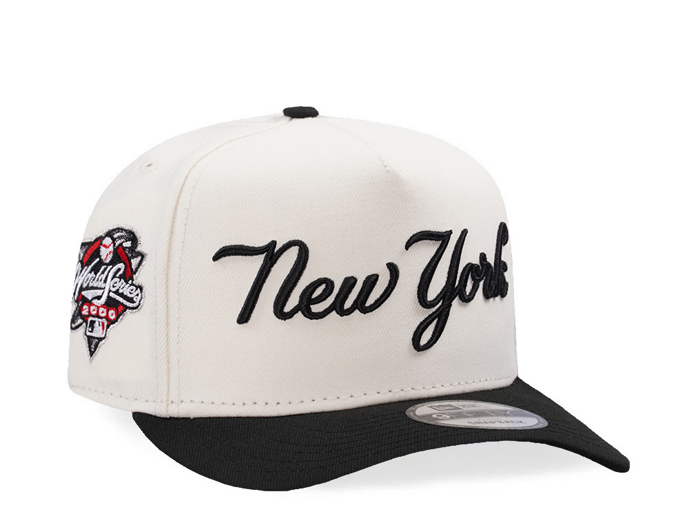 New Era New York Yankees World Series Champions 2000 Script Chrome Two Tone Edition 9Fifty A Frame Snapback Cap