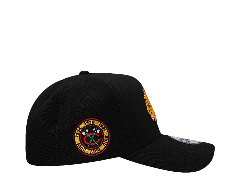 New Era Chicago Blackhawks Stanley Cup Champions Black Prime Edition 9Forty A Frame Snapback Cap