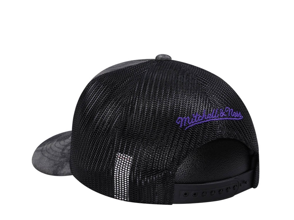Mitchell & Ness Milwaukee Bucks Burnt Ends Black Trucker Snapback Cap