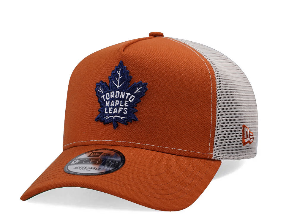 New Era Toronto Maple Leafs Classic Rust Trucker Edition 9Forty A Frame Snapback Cap
