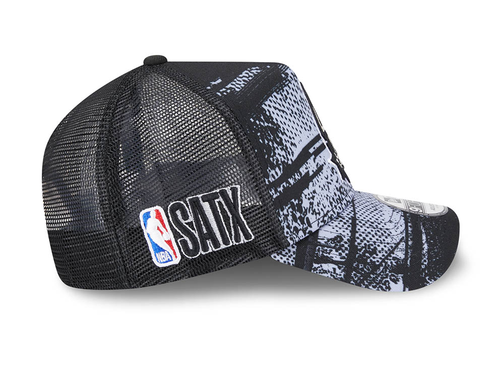 New Era San Antonio Spurs NBA Tip Off 2024 Trucker 9Forty A Frame Snapback Cap