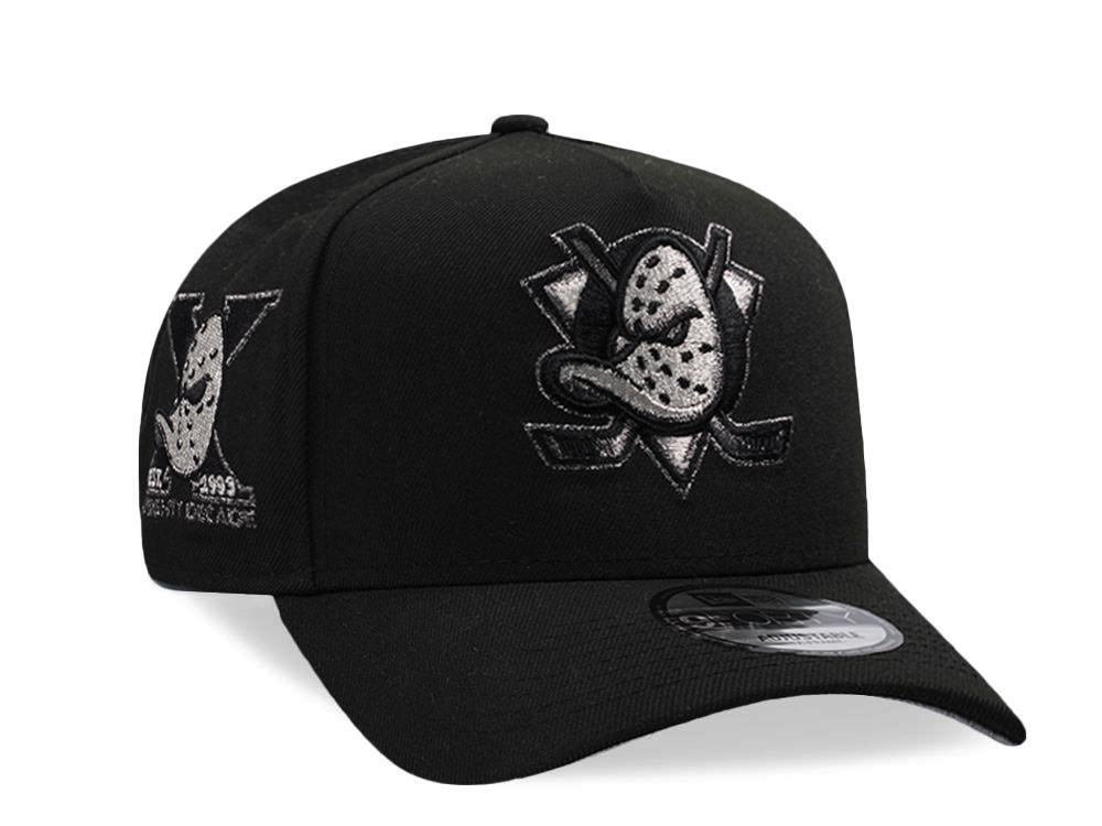 New Era Anaheim Ducks 10th Anniversary Black Prime Edition 9Forty A Frame Snapback Cap