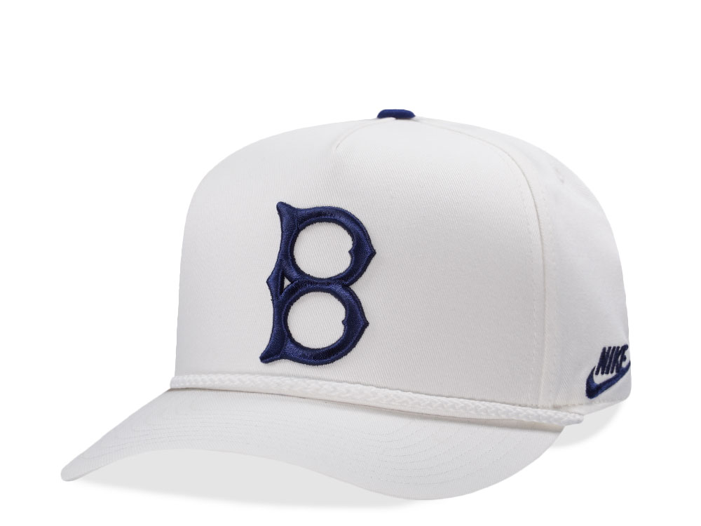 Nike Brooklyn Dodgers Cooperstwon White Edition Snapback Cap