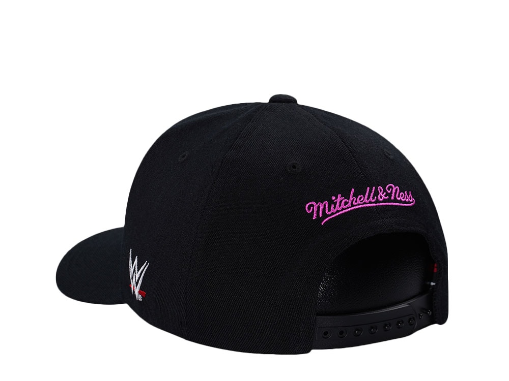 Mitchell & Ness Wrestlemania WWE Bret Hitman Hart Wordmark Classic Red Stretch Snapback Cap