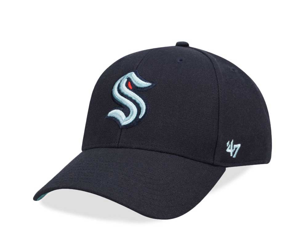 47Brand Seattle Kraken Navy Ballpark MVP Snapback Cap