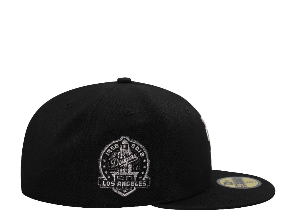 New Era Los Angeles Dodgers 60th Anniversary Upside Down Black Prime Edition 59Fifty Fitted Cap