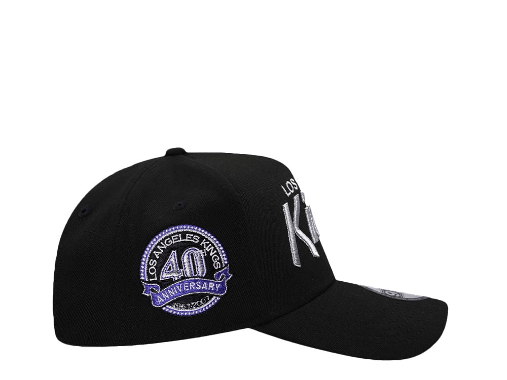 New Era Los Angeles Kings 40th Anniversary Black Silver Edition 9Forty A Frame Snapback Cap
