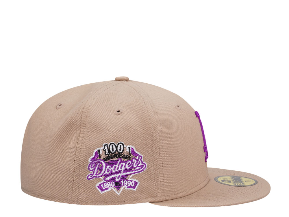 New Era Los Angeles Dodgers 100th Anniversary Cream Purple Edition