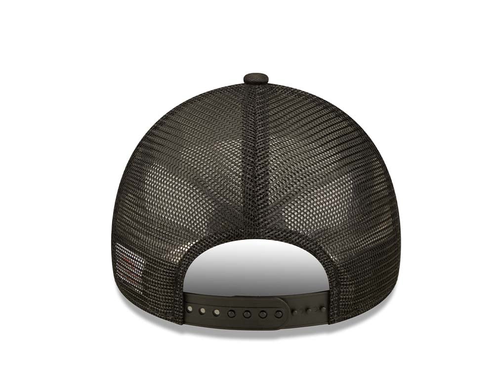 New Era Lucky Pig Logo Black A Frame Trucker Snapback Cap