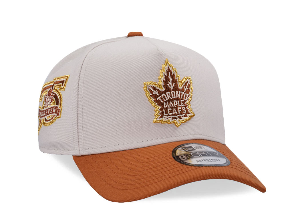 New Era Toronto Maple Leafs 75th Anniversary Chrome Two Tone Edition 9Forty A Frame Snapback Cap