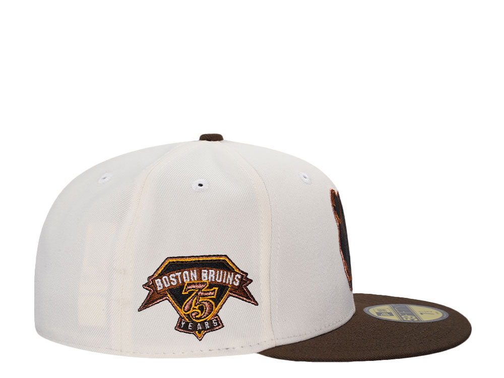 New Era Boston Bruins 75th Anniversary Chrome Two Tone Edition 59Fifty Fitted Cap