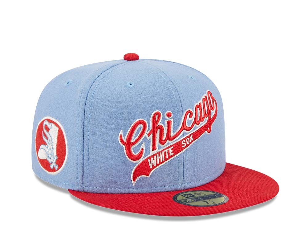 New Era Chicago White Sox Powder Blues Sky Throwback Two Tone Edition 59Fifty Fitted Cap