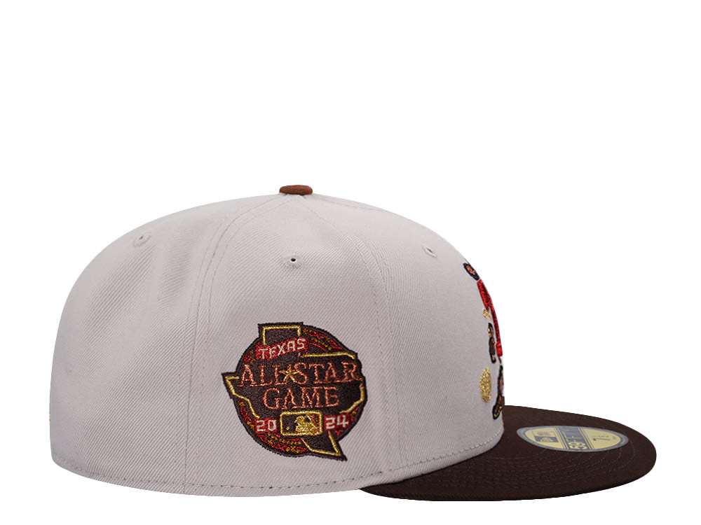 New Era Texas Rangers All Star Game 2024 Stone Two Tone Edition 59Fifty Fitted Cap