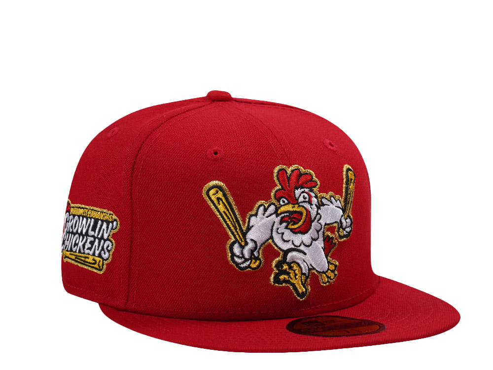 New Era Northwestern Arkansas Growlin' Chickens Scarlet Prime Edition 59Fifty Fitted Cap