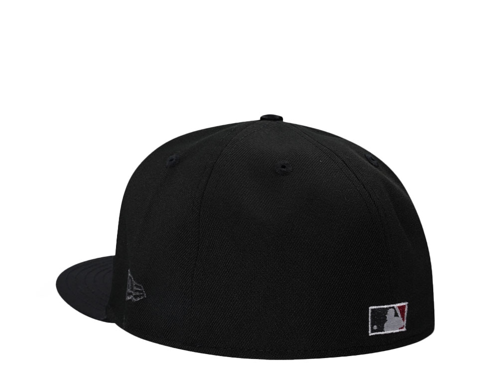 New Era New York Yankees Shiny Black And Red Satin Brim Edition