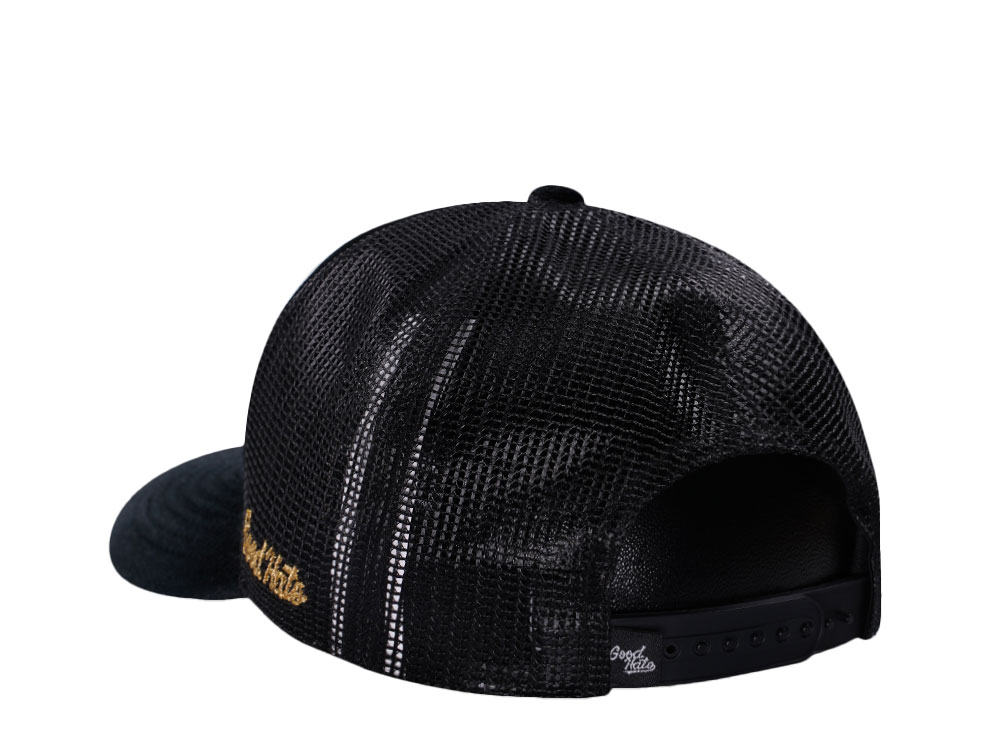 Good Hats Home Defense Black Velour Trucker Snapback Cap