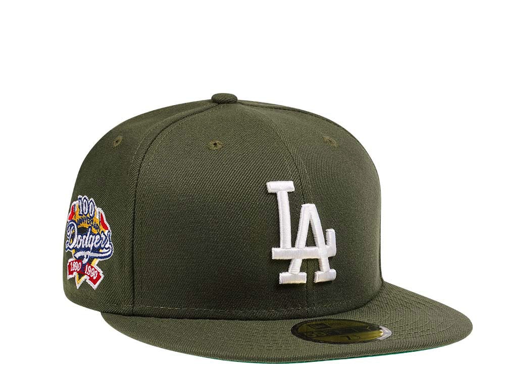 New Era Los Angeles Dodgers 100th Anniversary Rifle Green Edition 59Fifty Fitted Cap