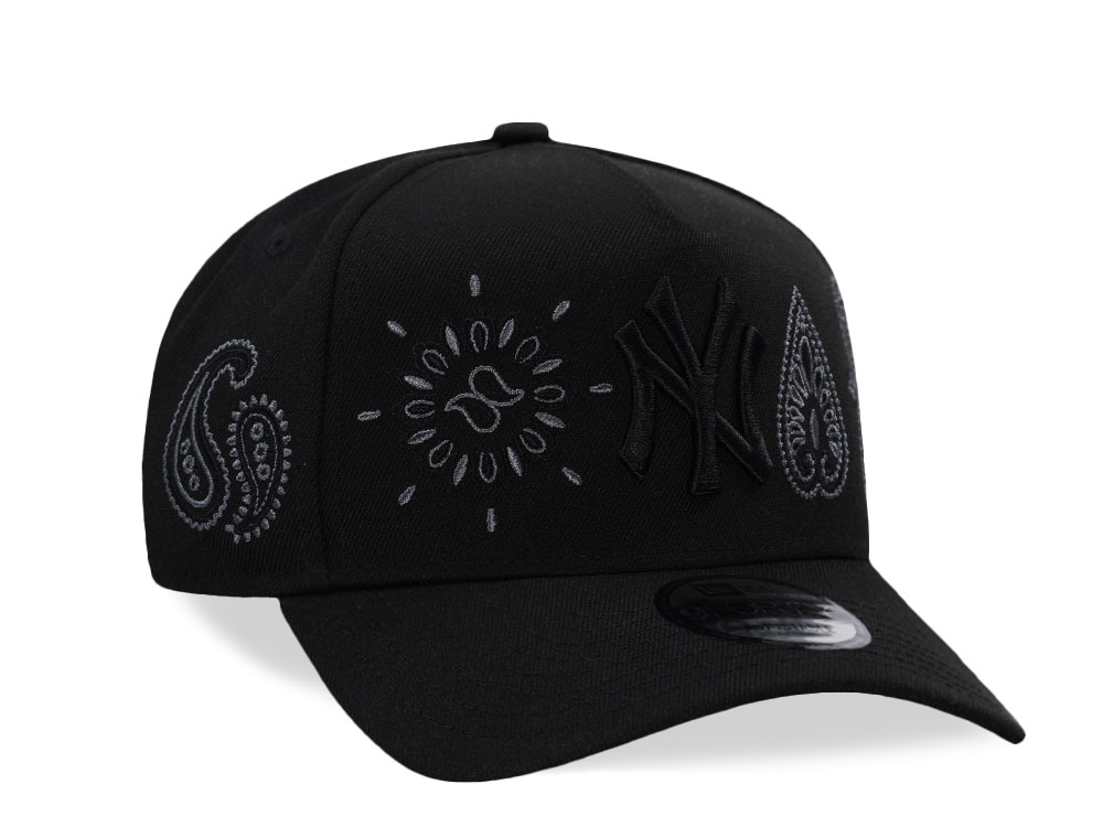 New Era New York Yankees Black Paisley Edition 9Forty A Frame Snapback Cap