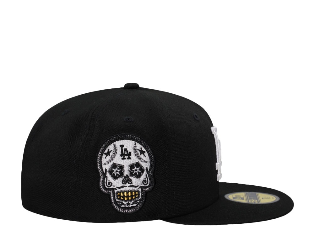 New Era Los Angeles Dodgers Skull Black Prime Edition 59Fifty Fitted Cap