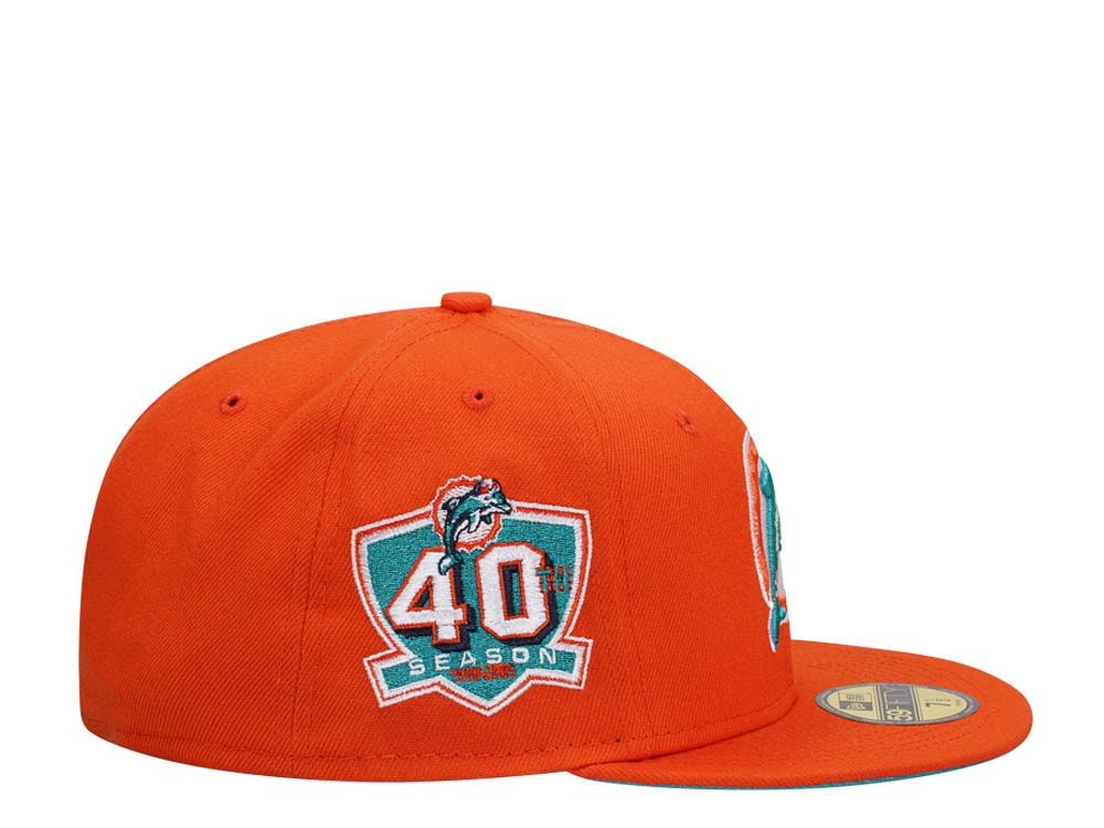 New Era Miami Dolphins 40th Anniversary Orange Edition 59Fifty Fitted Cap