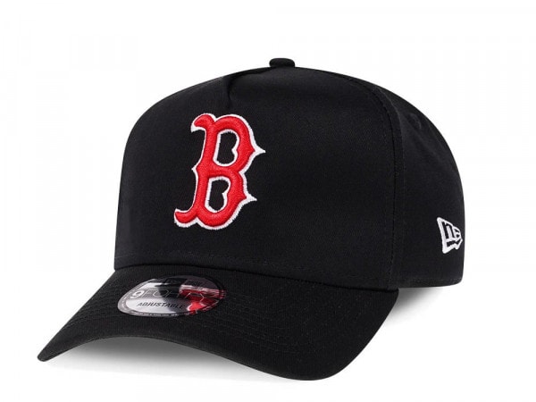 New Era Boston Red Sox Black 9Forty A Frame Snapback Cap