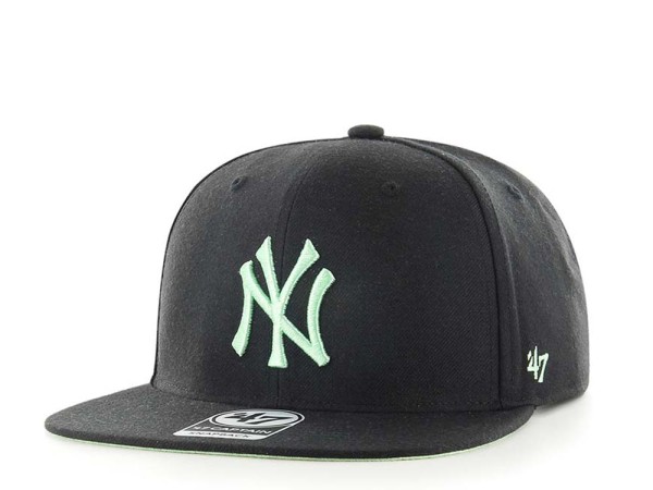47Brand New York Yankees Black Mint Ballpark Captain Snapback Cap